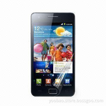 Mobile Phone Screen Protector for Samsung i9100 Galaxy S2, Made of Japanese PET Materials